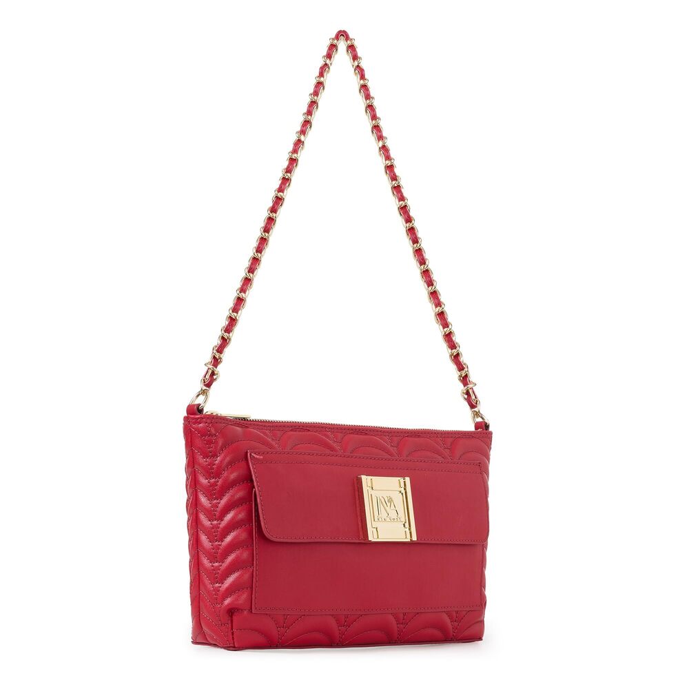 5306 TILLARY Red Faux Leather Shoulder Bag - Picture 2 of 5